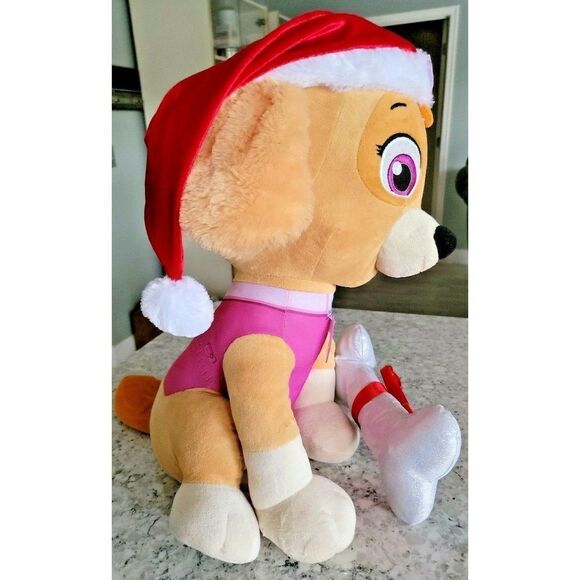 Nickelodeon Paw Patrol Skye Plush 22 Inch Large In Great Shape Christmas Theme - Picture 3 of 9